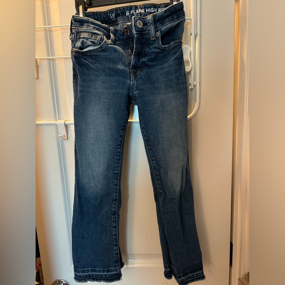 Girls Gap Jeans Size 6 Flare High rise.